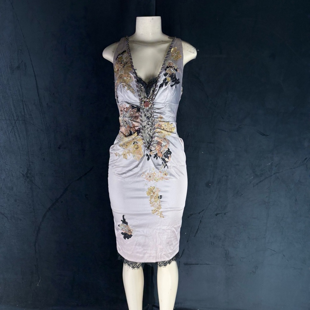 Floral Embroidered Sleeveless Dress by Mandalay